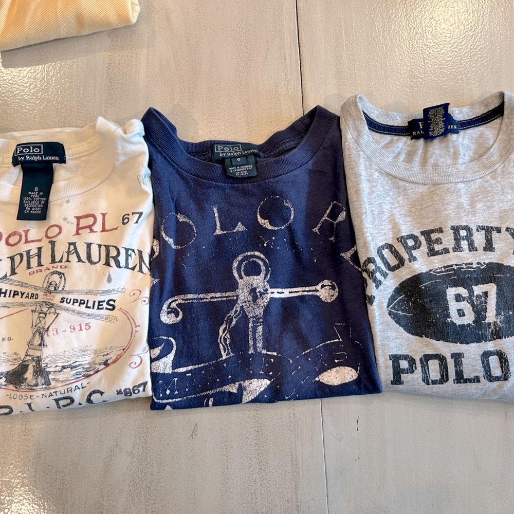 POLO Ralph Lauren Boys Size 6 Tees